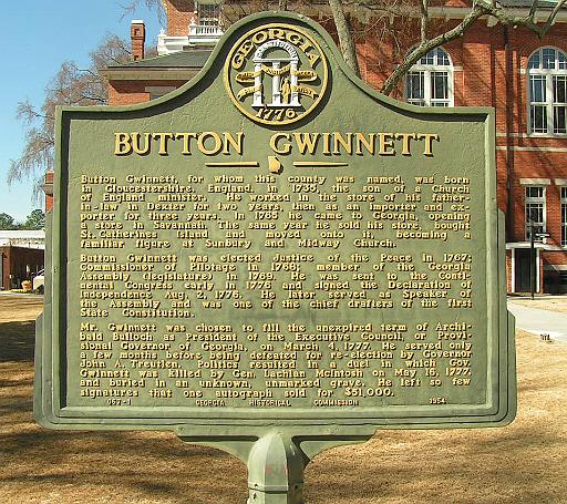 Button Gwinnett GHM 067-1 